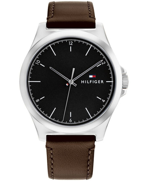 Часы Tommy Hilfiger Brown Leather 43mm Watch