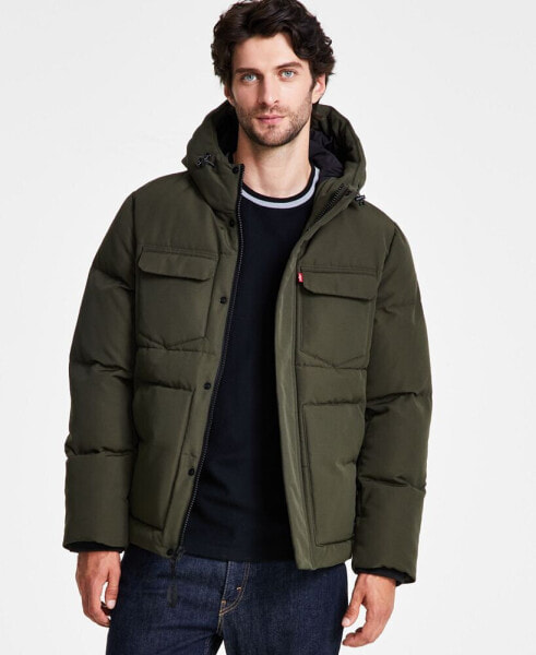 Men's Quilted Hooded Puffer Jacket