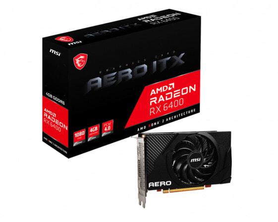 Видеокарта MSI Radeon Rx 6400 Aero Itx 4G - 4 Гб