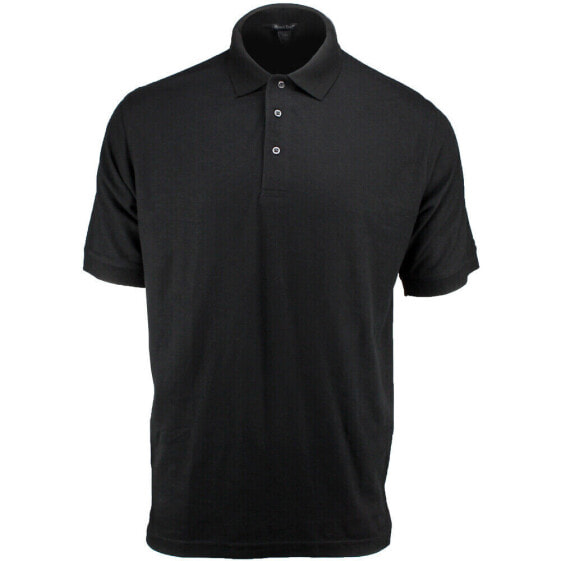 River's End Ezcare Sport Short Sleeve Polo Shirt Mens Black Casual 3602-BK