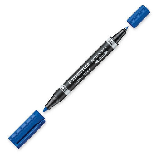 STAEDTLER Lumocolor Duo - Blue - Fine/Bullet tip - Black - Blue - 1.5 mm - Universal - Germany