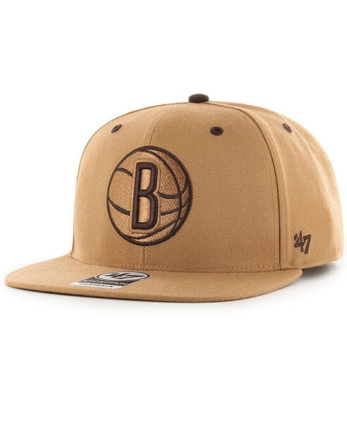 Men's Tan Brooklyn Nets Toffee Captain Snapback Hat
