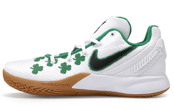 Кроссовки мужские Nike Flytrap 2 Celtics - баскетбольные, бело-зеленые, низкие, для игры, AO4438-102