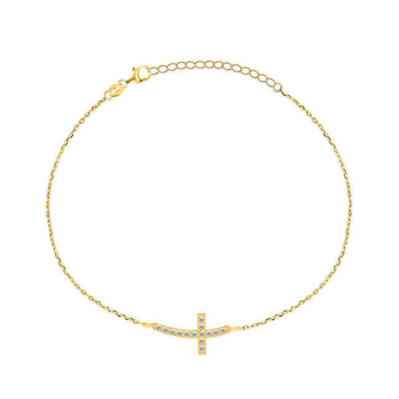 Timeless gold-plated cross bracelet BRC25Y