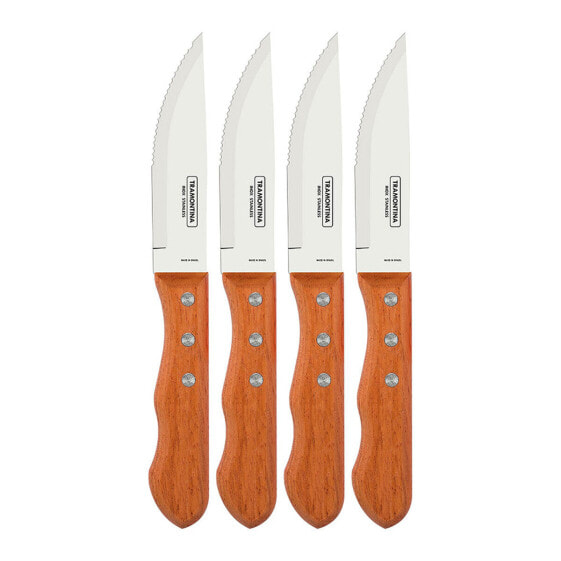 Meat Knife Set Tramontina Dynamic 25 cm Jumbo Wood Stainless steel 4 Units