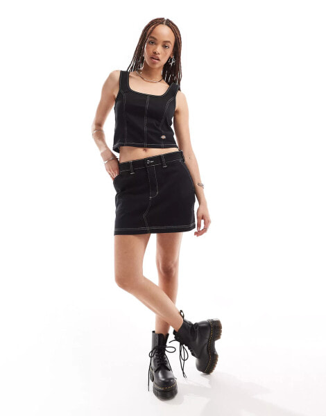 Dickies meriden mini skirt co-ord in black