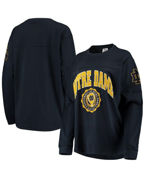 Women's Navy Notre Dame Fighting Irish Edith Long Sleeve T-shirt