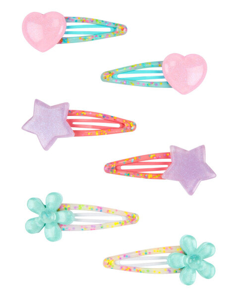 6-Pack Hair Clips One Size