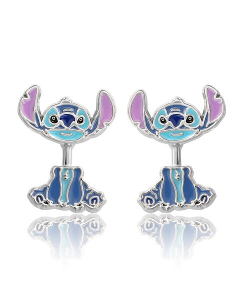 Lilo and Stitch Blue Enamel Stitch Stud Earrings