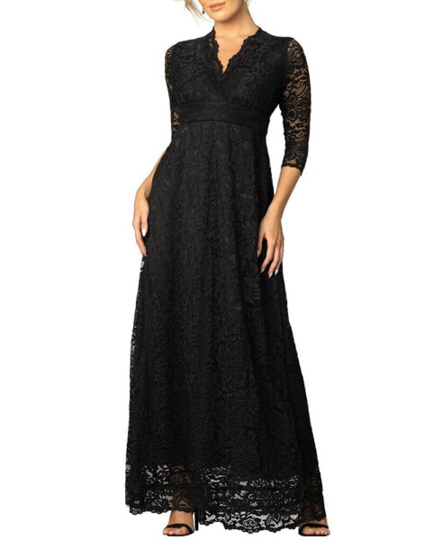 Women's Maria Lace A-Line Evening Gown with Pockets