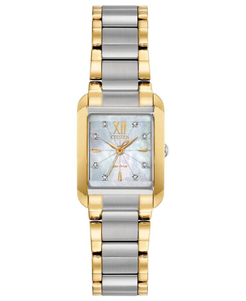 Eco-Drive Women's Bianca Diamond-Accent Two-Tone Stainless Steel Bracelet Watch 22mm