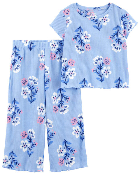 Toddler 2-Piece Floral Loose Fit Pajamas 3T