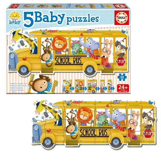 EDUCA BORRAS School Bus Animals 5 Babys