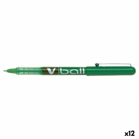 Ручка жидкостная PILOT Roller V Ball Зеленый 0,5 мм (12 штук)