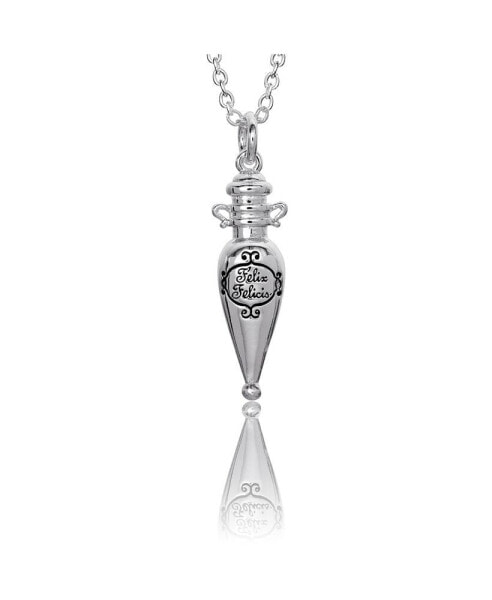 Harry Potter silver Plated Felix Felicis Potion in The Bottle Pendant Necklace, 18''