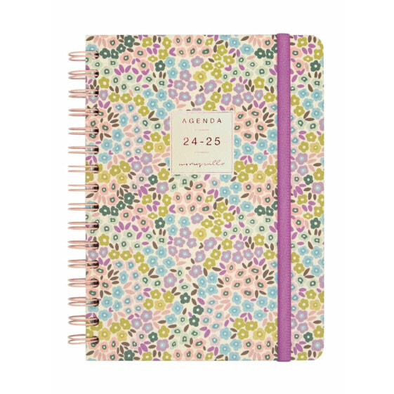 Diary Finocam Moniquilla Beauty Multicolour A5 15,5 x 21,2 cm 2024-2025