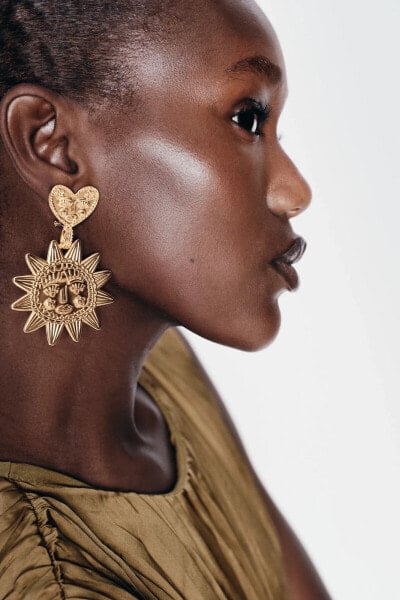 SUN HEART EARRINGS