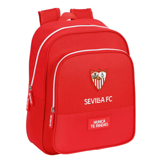 Школьный рюкзак Sevilla Fútbol Club Красный (28 x 34 x 10 cm)
