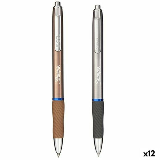Ручка Sharpie SGEL Metallic Синий Серебристый Медь 0,7 mm (12 штук)