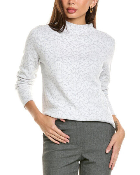 Forte Cashmere Medallion Funnel Cashmere-Blend Sweater Women's