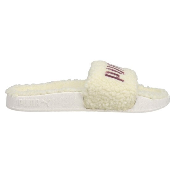 Puma Leadcat 2.0 Sherpa Slide Womens Pink, White Sneakers Casual Shoes 385161-0