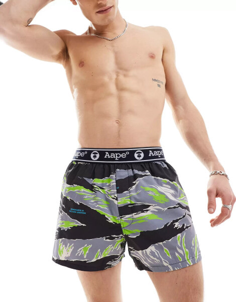 Aape By A Bathing Ape camo print boxer short in multi