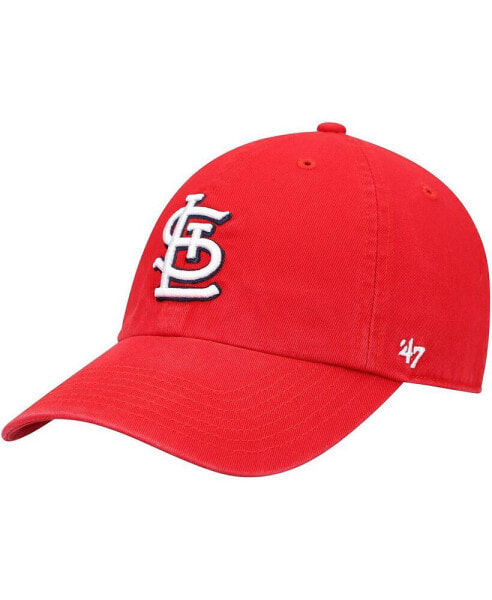 Big Boys Red St. Louis Cardinals Team Logo Clean Up Adjustable Hat