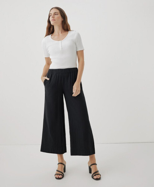 Women's Coastal Double Gauze Wide Leg Pant