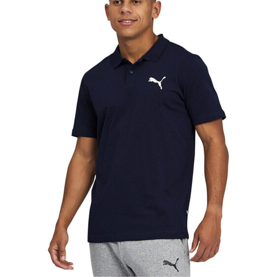 Puma Essentials Short Sleeve Polo Shirt Mens Blue Casual 58850906