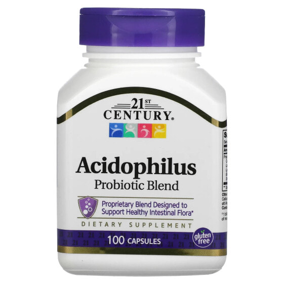 21st Century, Смесь пробиотиков Acidophilus, 100 капсул