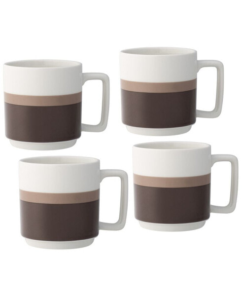 ColorStax Stripe Mugs, Set of 4