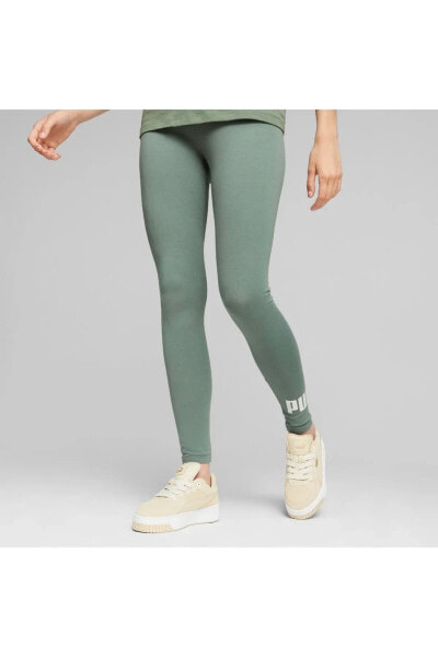 Essentials Logo Leggings Kadın Haki Tayt