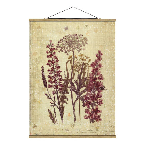 Картина Bilderwelten винтажный цветочный льняной образ