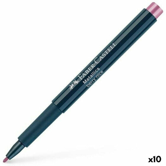 Ручки фломастер Faber-Castell Metallics Berry Nice Розовый 10 штук