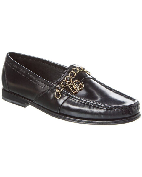 Dolce & Gabbana Leather Loafer Men's Black 41