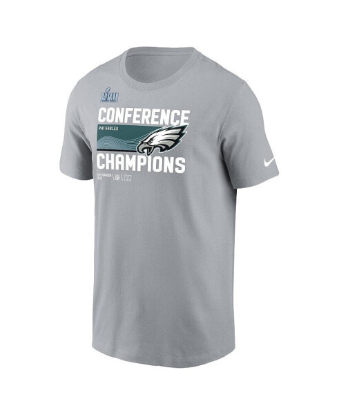 Men's Gray Philadelphia Eagles 2022 NFC Champions Trophy Collection T-shirt