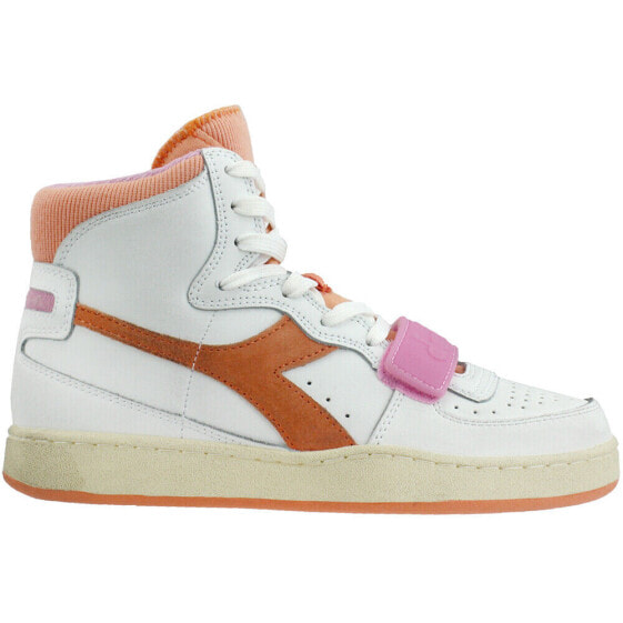 Diadora Mi Basket Used High Top Womens White Sneakers Casual Shoes 176025-C8543