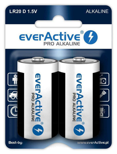 everActive Alkaline batteries Pro LR20 D - blister card - 2 - Battery - Mono (D)