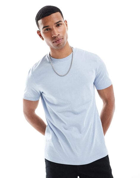 ASOS DESIGN essential crew neck t-shirt in light blue