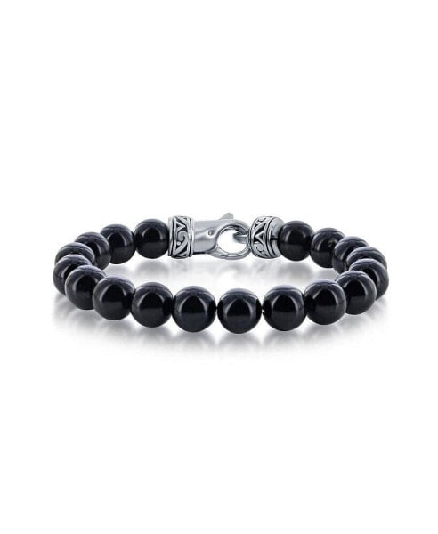 Stainless Steel 10mm Natural Stone Bead Bracelet