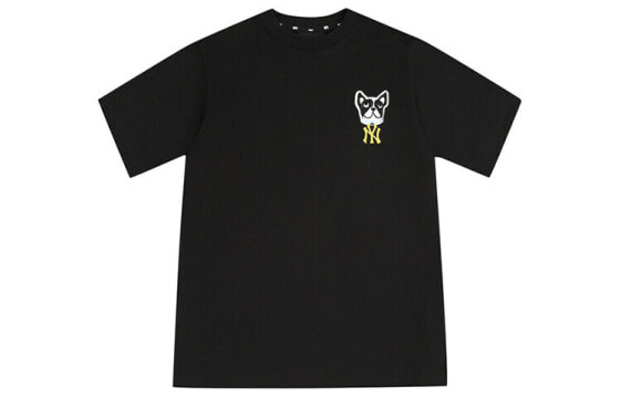 MLB New York Yankees 纽约洋基队 基础刺绣纯色小狗短袖T恤 男女同款 黑色 / Футболка MLB 31TSC1031-50L