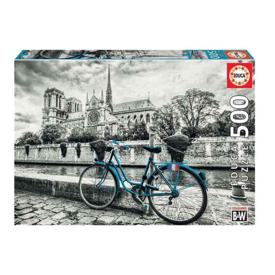 EDUCA BORRAS 500 Pieces Bike Close To Notre Dame´´Coloured Puzzle