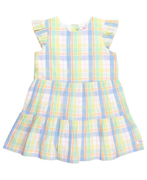Toddler Girls Flutter Sleeve Tiered Dress