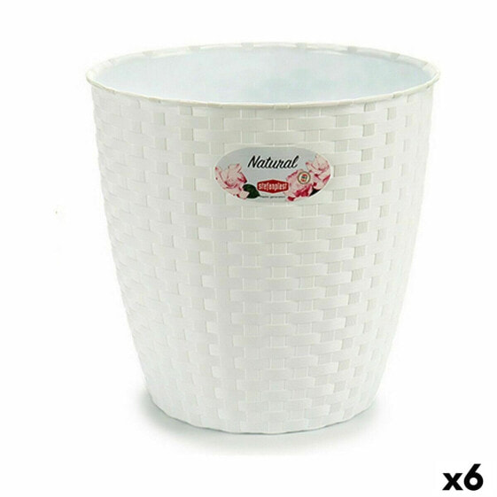 Planter Stefanplast White Plastic 24 x 22,5 x 24 cm (6 Units)