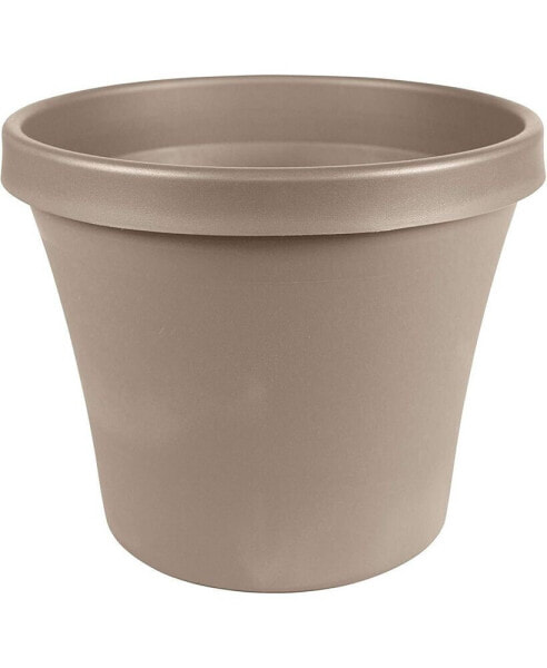 Terra Plastic Pot Planter, Pebble Stone Color, 12inches