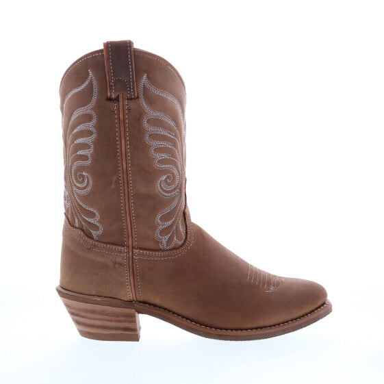 Abilene Boots 9147 Womens Brown Leather Slip On Cowboy Western Boots