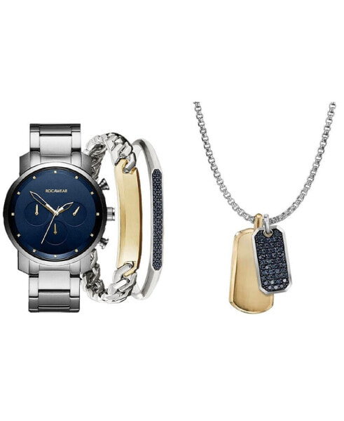 Часы и аксессуары Rocawear мужские Серебристый браслетный металлический часы 44мм Комплект