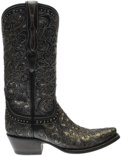 Lucchese Sierra Calf Metallic Snip Toe Cowboy Womens Size 7 B Dress Boots M4842