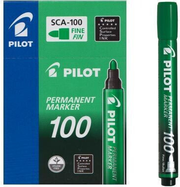 Pilot Marker permanentny z okrągła końcówką zielony (SCA-100-G)