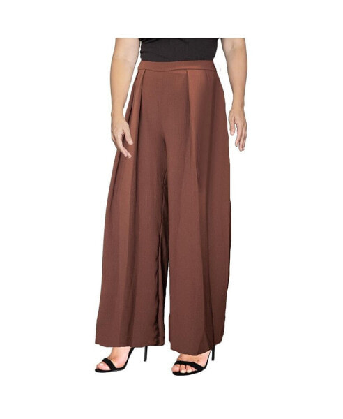 Plus Size High Rise Palazzo Wide Leg Pants